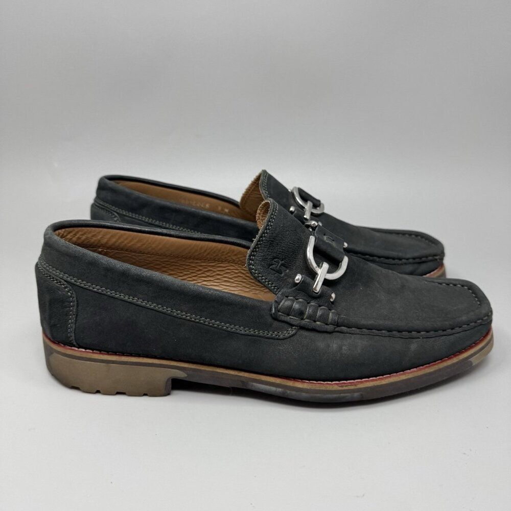 Donald J Pliner  DUSTEE Suede Horsebit Loafers Men's Size 9M Black